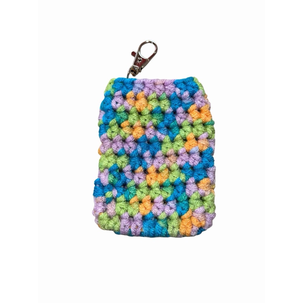 New Handmade Crochet Cozy Keychain Ear Buds Or Lighter Holder ETC